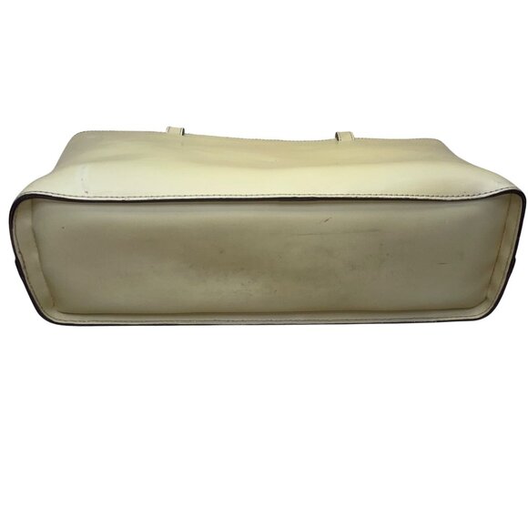 Lamarthe Women’s Yellow Embroidered Leather Flower Charm Shoulder Tote Bag - Picture 11 of 14